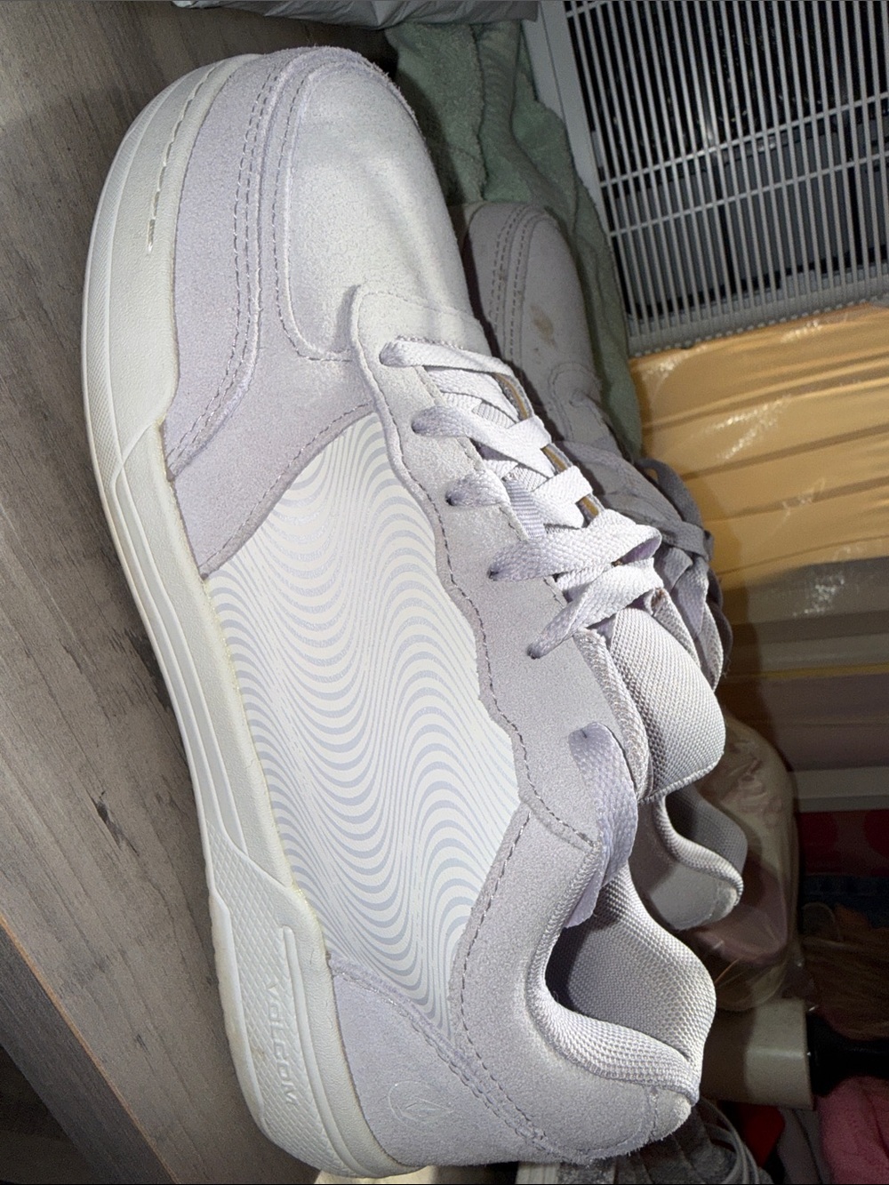 Volcom Women's Lavender Low-Top Sneakers Warehouse Worker Composite Toe Shoe